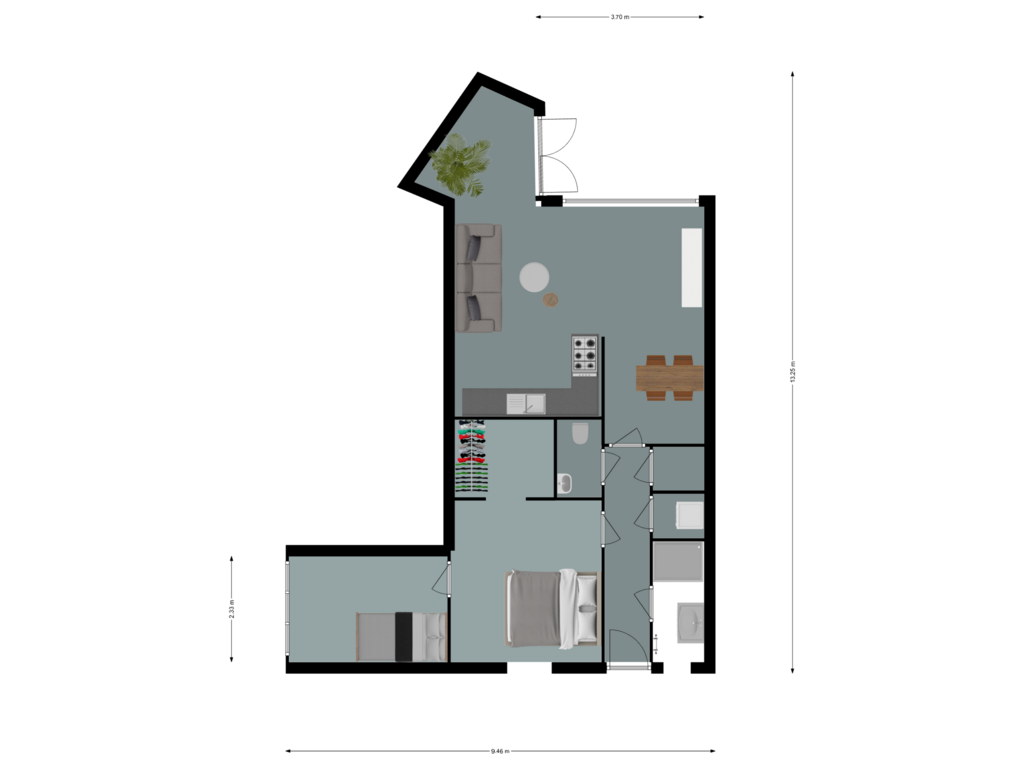 View floorplan of begane grond of Krekelveen 101