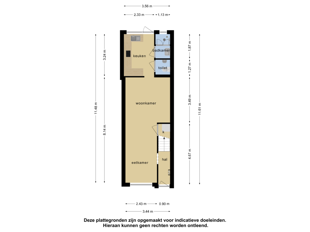 View floorplan of Begane grond of Goudseweg 73