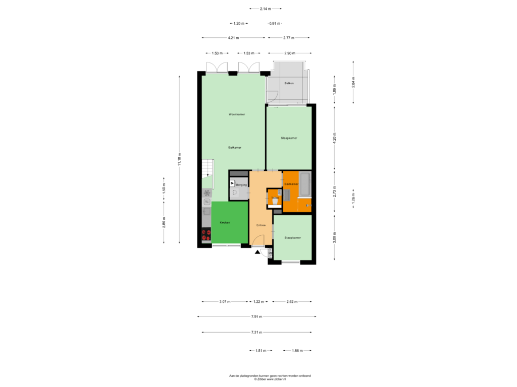 Bekijk plattegrond van Tweede Verdieping van Vicaris van Alphenstraat 7-C