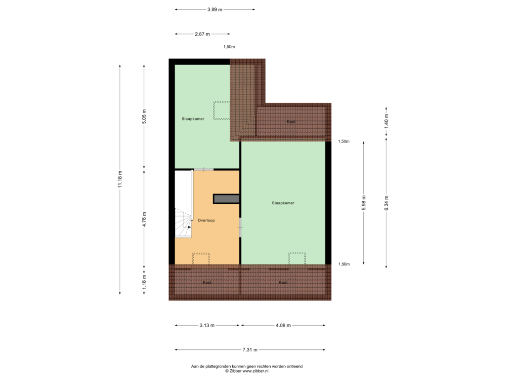 Bekijk plattegrond van Derde Verdieping van Vicaris van Alphenstraat 7-C