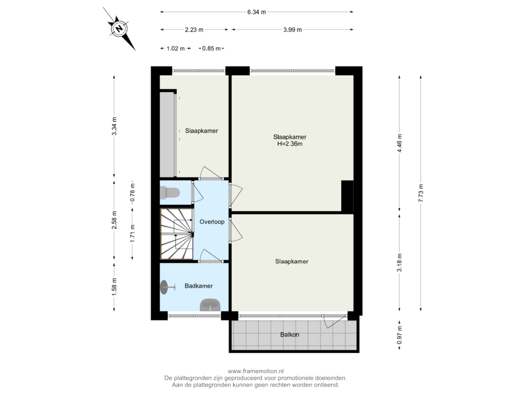 Bekijk plattegrond van Verdieping 1 van J A Beyerinkstraat 71