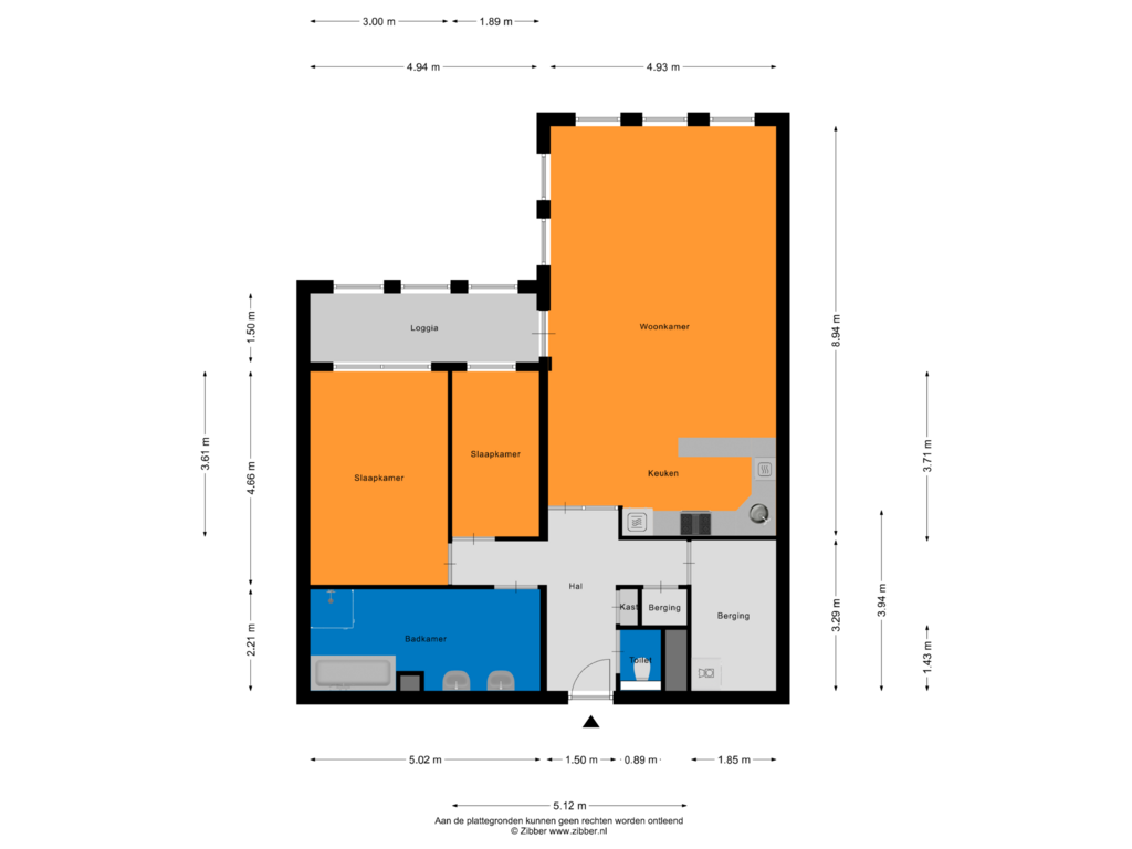 Bekijk plattegrond van Appartement van Tuinstraat 36