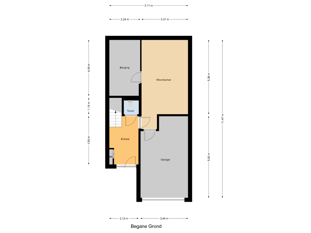 Bekijk plattegrond van Begane Grond van Sierduif 45