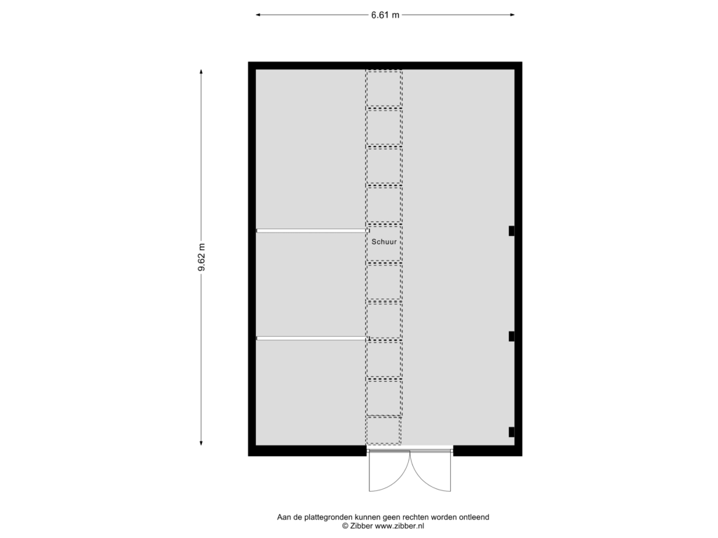 Bekijk plattegrond van Schuur van Houtse Parallelweg 67