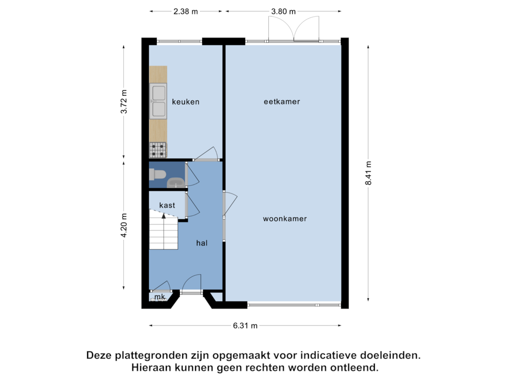 Bekijk plattegrond van Begane grond van Weezenhof 6544