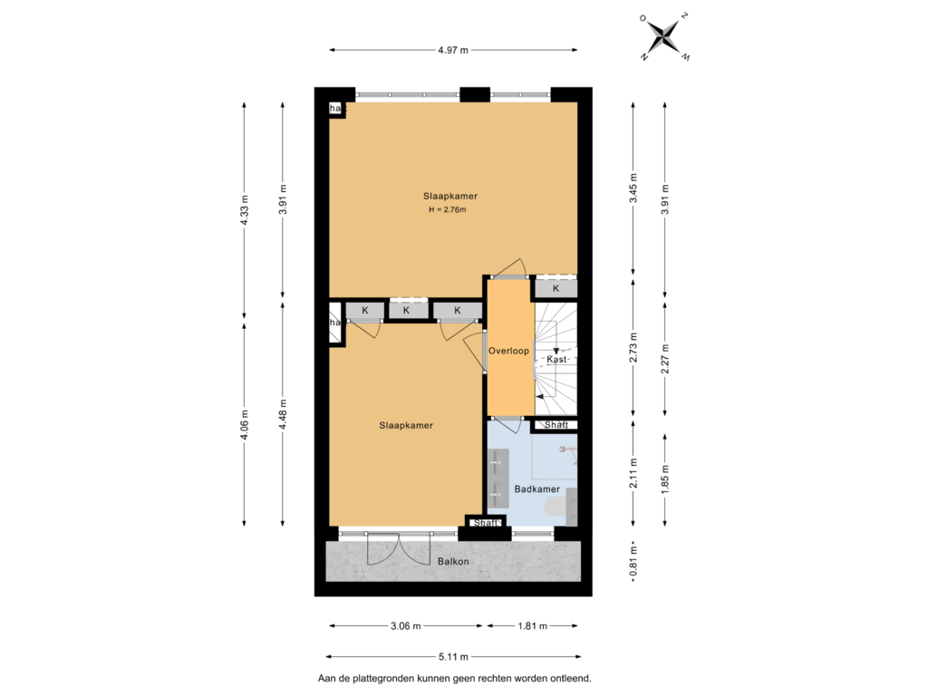 Bekijk plattegrond van 1e Verdieping van Johan de Wittstraat 30