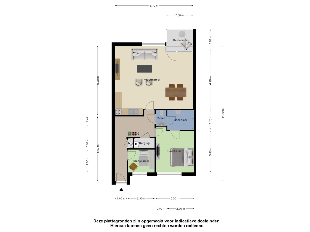 View floorplan of Appartement of Bijleveldsingel 57