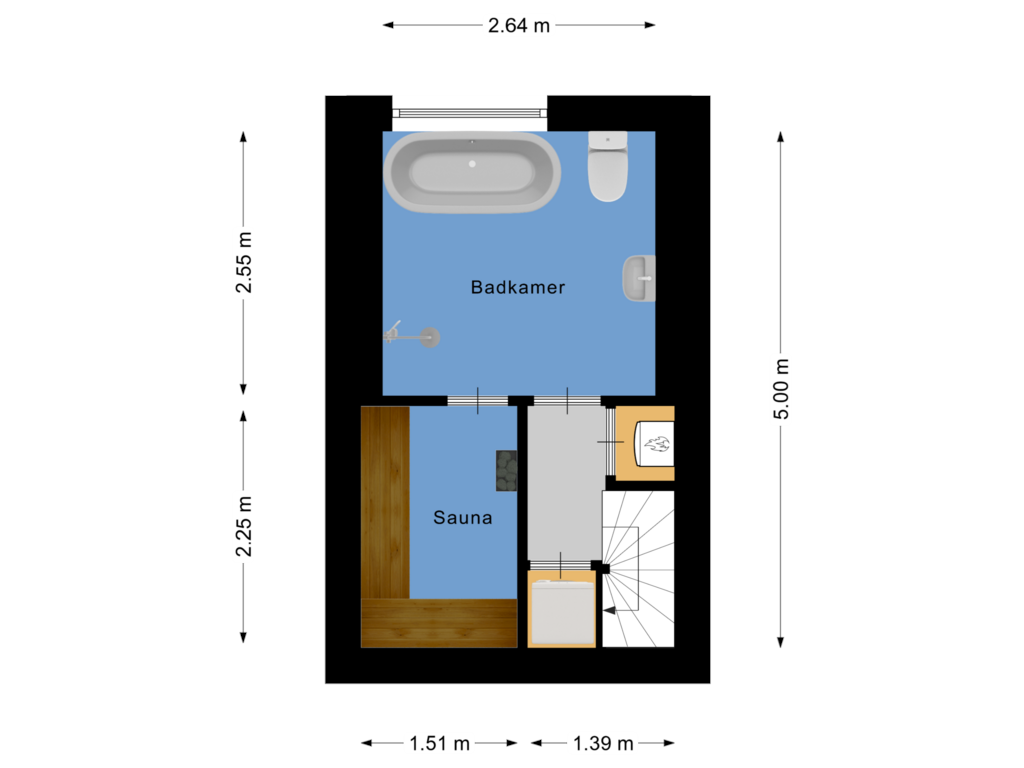 Bekijk plattegrond van Souterrain van Bergstraat 18