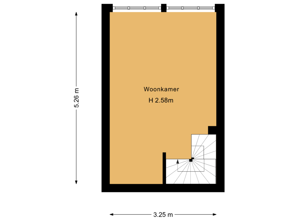 Bekijk plattegrond van 1e verdieping van Bergstraat 18