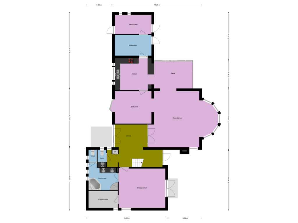 View floorplan of Begane Grond of Oude Veensegrindweg 55