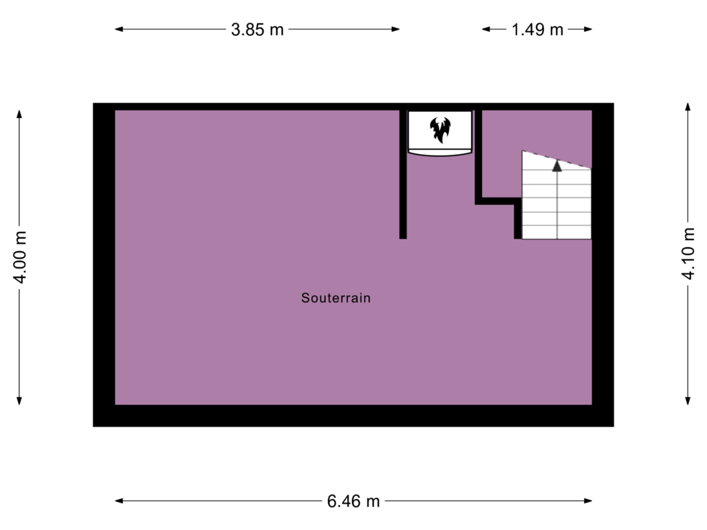 Bekijk plattegrond van Souterrain van Hoofdstraat 219