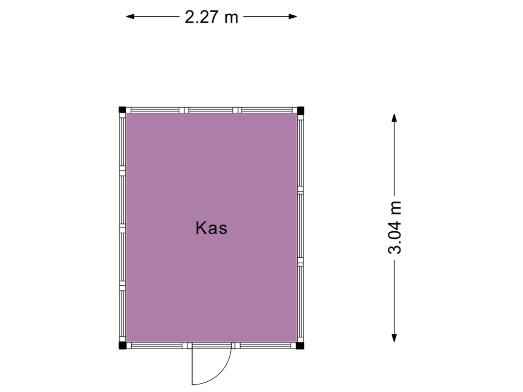 Bekijk plattegrond van Kas van Hoofdstraat 219