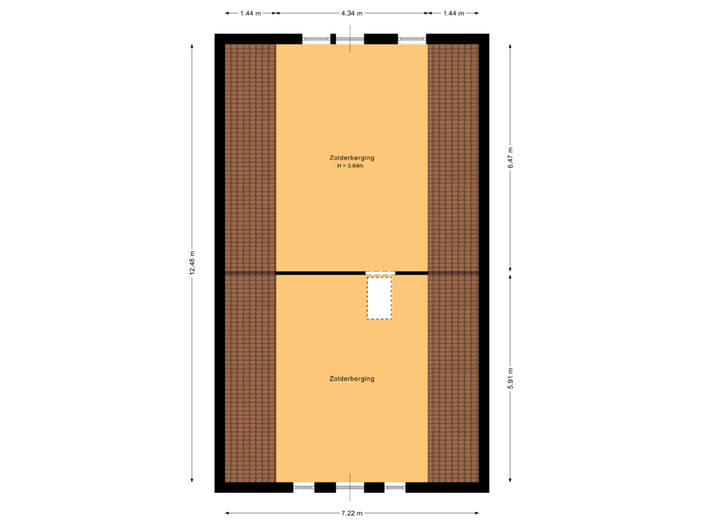 Bekijk plattegrond van Bijgebouw vliering van Damakkerweg 6