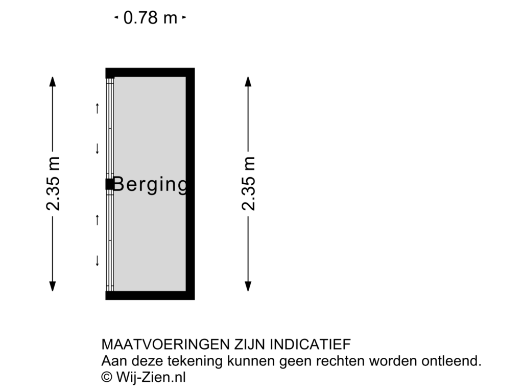 View floorplan of BERGING 1 of Abraham van Strijstraat 24