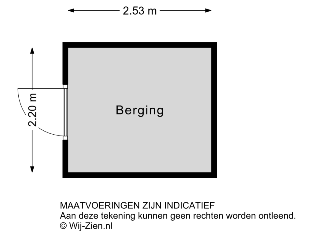 View floorplan of BERGING 2 of Abraham van Strijstraat 24