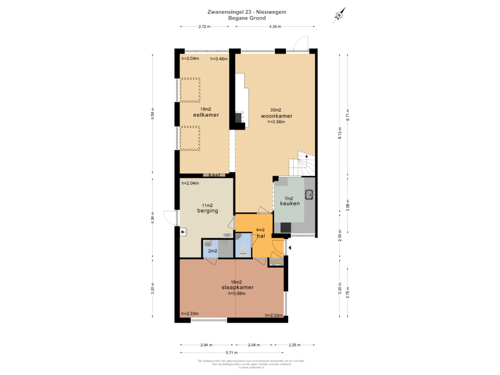 View floorplan of Begane Grond of Zwanensingel 23