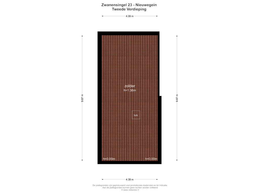 View floorplan of Tweede Verdieping of Zwanensingel 23