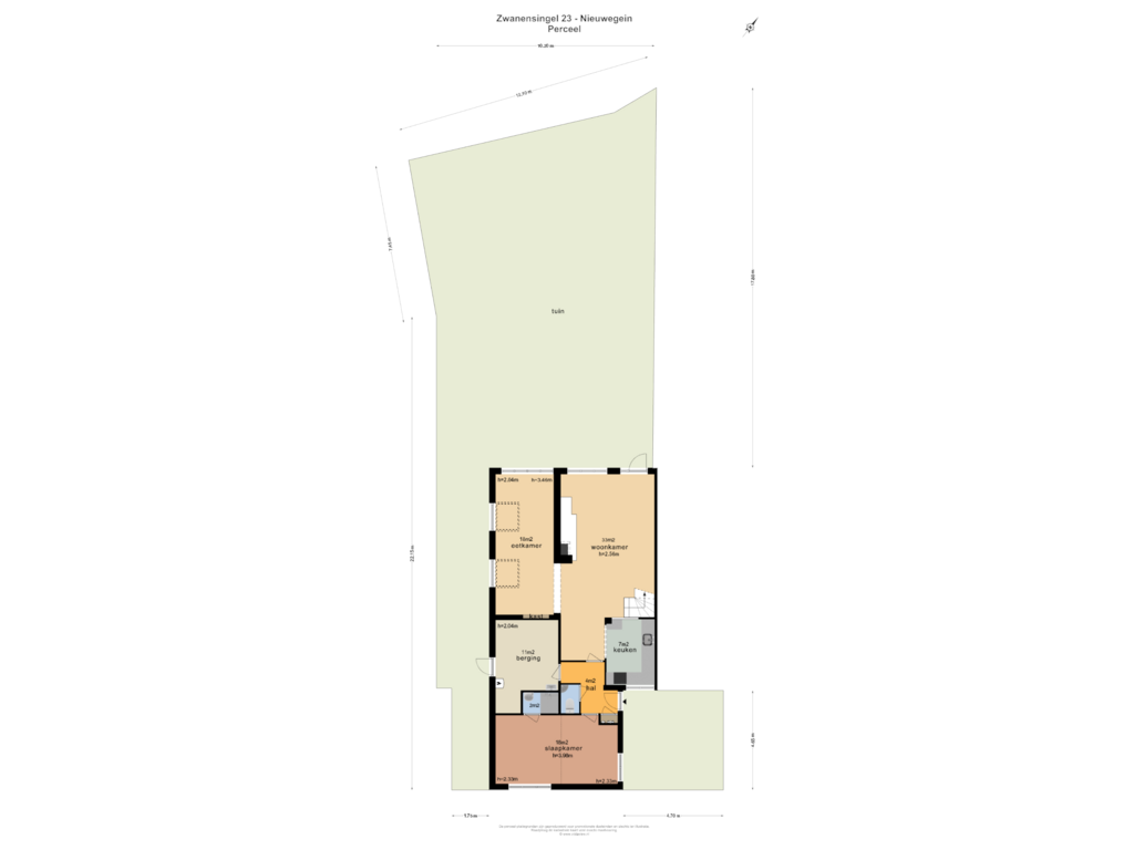 View floorplan of Perceel of Zwanensingel 23