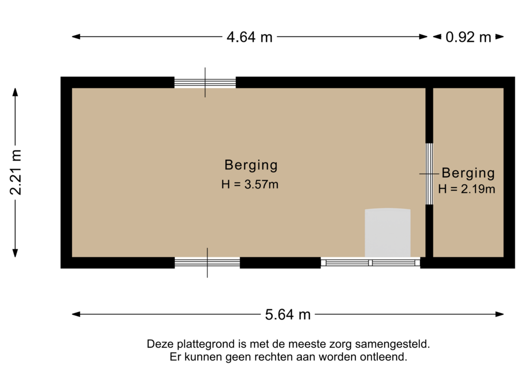 View floorplan of Berging of Binnenweg 42