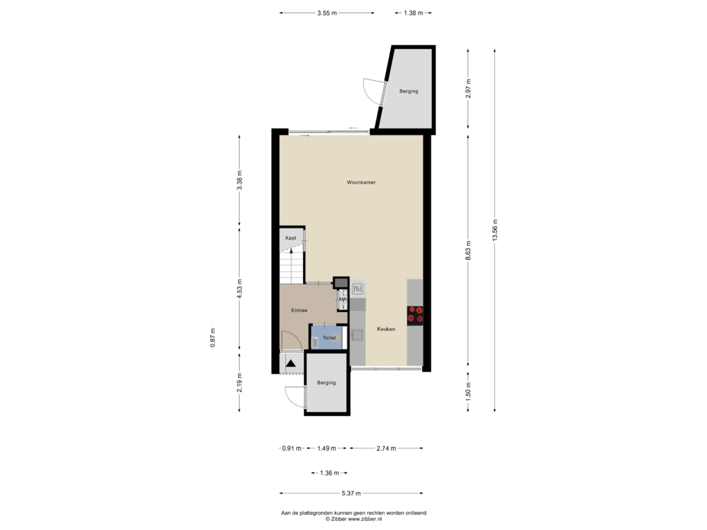 Bekijk plattegrond van Begane grond van Hazenhof 62