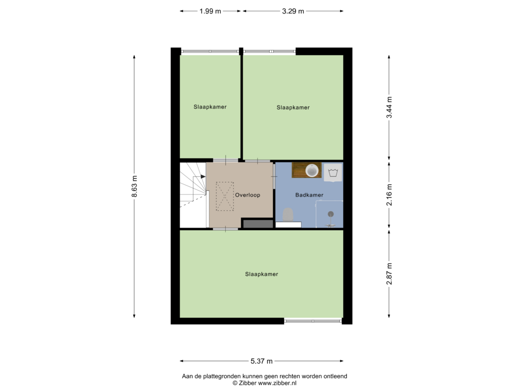 Bekijk plattegrond van Eerste verdieping van Hazenhof 62