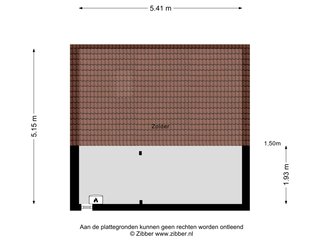 Bekijk plattegrond van Zolder van Hazenhof 62