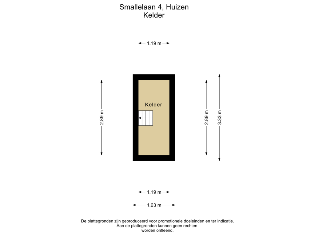 Bekijk plattegrond van Kelder van Smallelaan 4