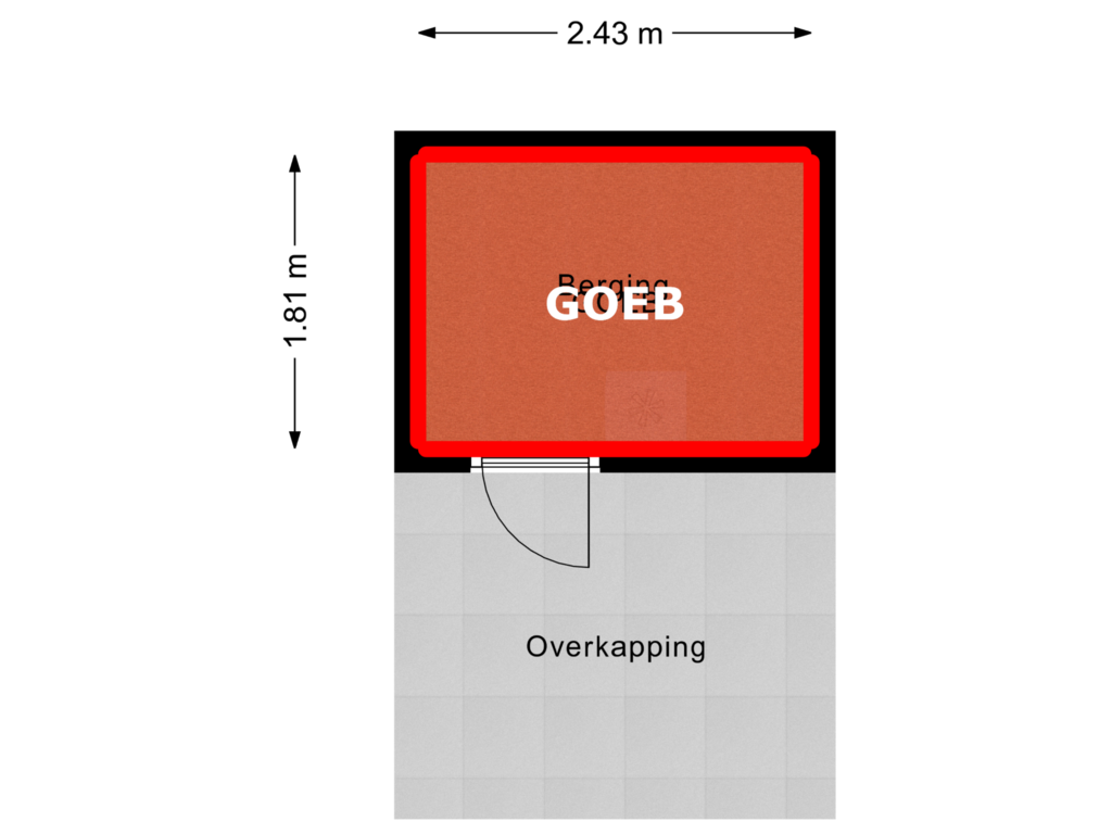 View floorplan of Berging of De Witte Bergen 38