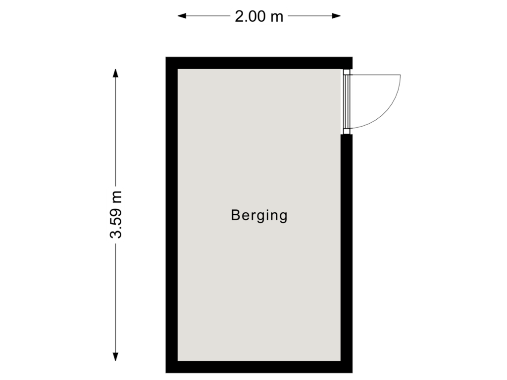 View floorplan of Berging of Militaireweg 109