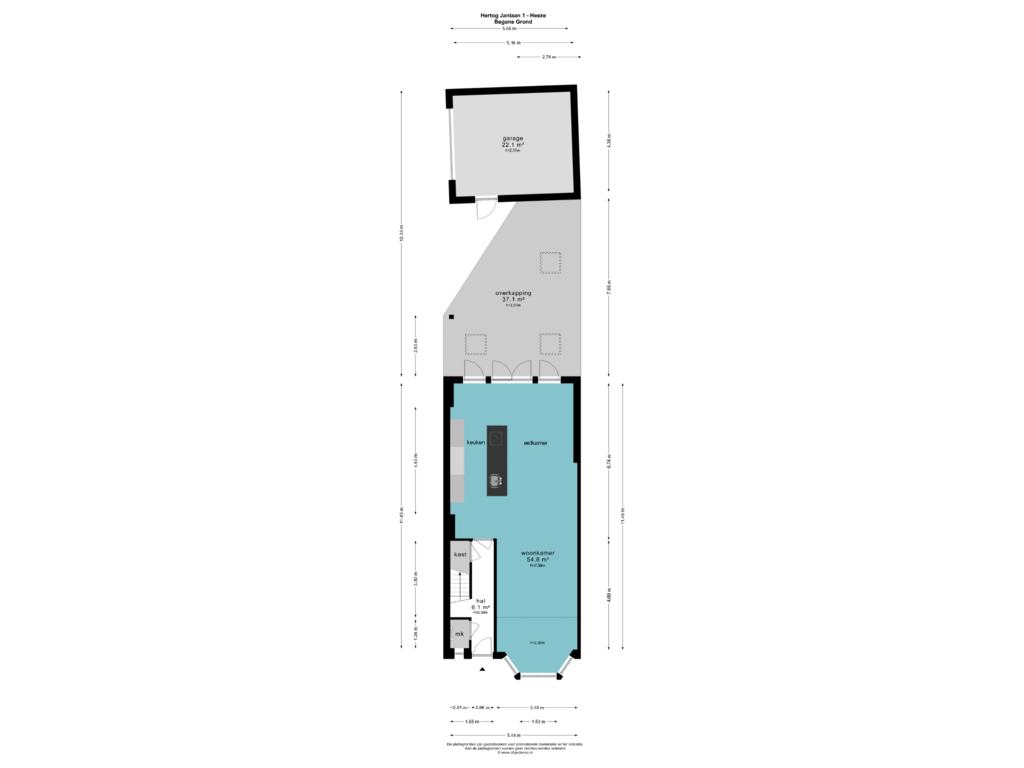 Bekijk plattegrond van BEGANE GROND van Hertog Janlaan 1