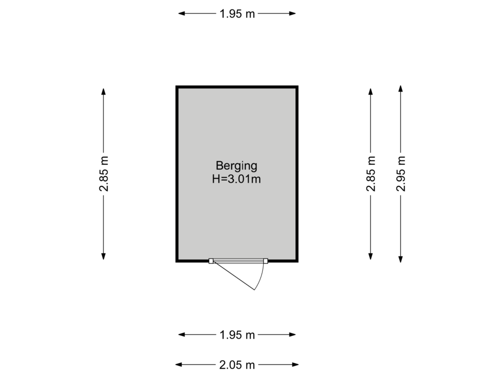 View floorplan of Berging of Bundlaan 242