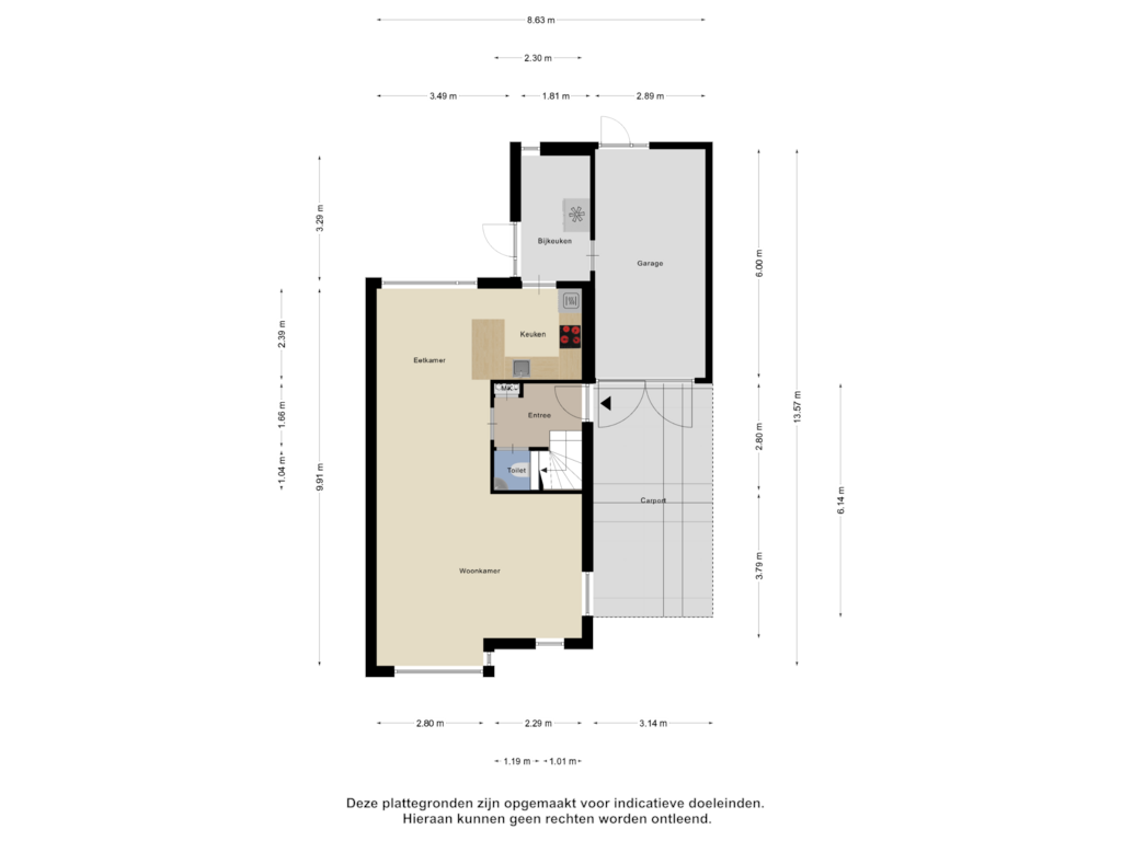 Bekijk plattegrond van Begane Grond van Vedergras 45