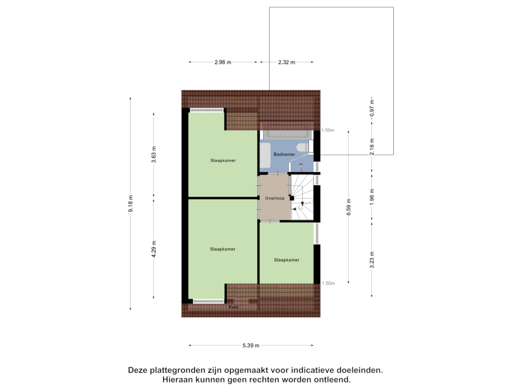 Bekijk plattegrond van Eerste Verdieping van Vedergras 45