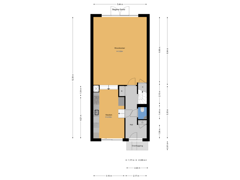 Bekijk plattegrond van Begane Grond van Mare 57