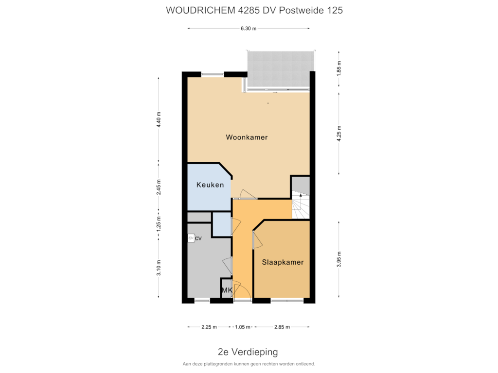 View floorplan of 2e Verdieping of Postweide 125