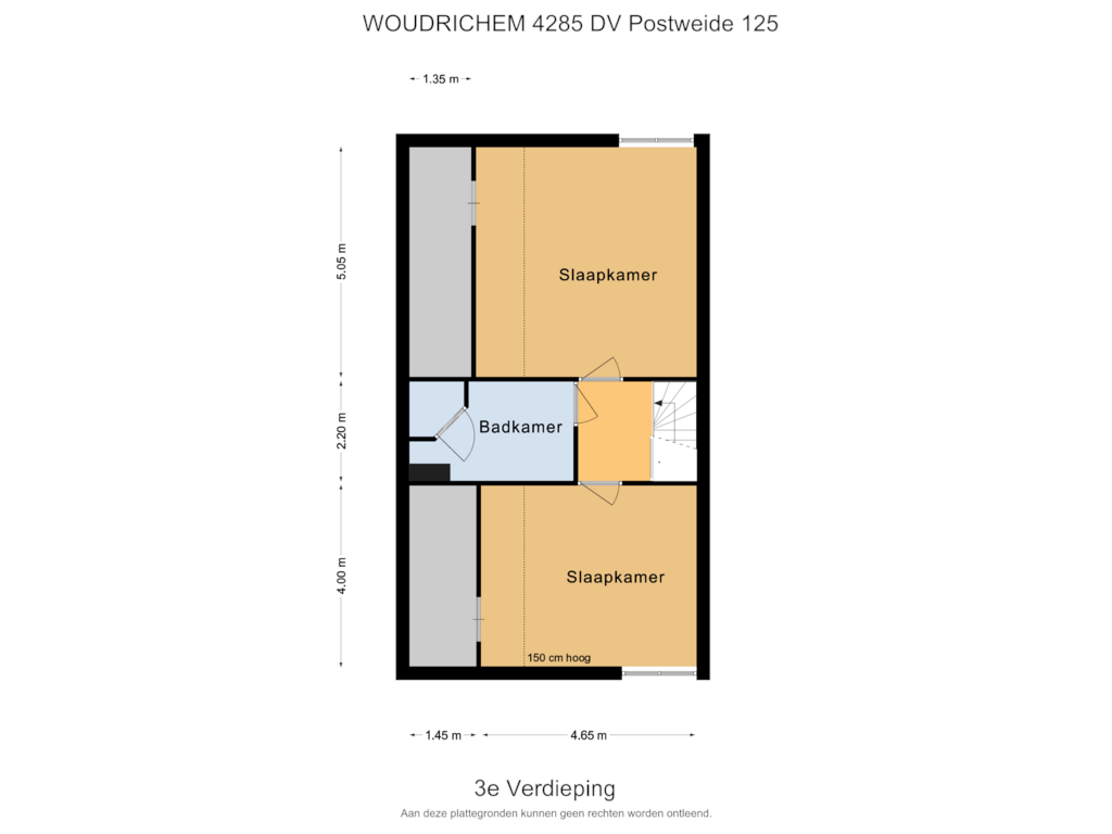 View floorplan of 3e Verdieping of Postweide 125