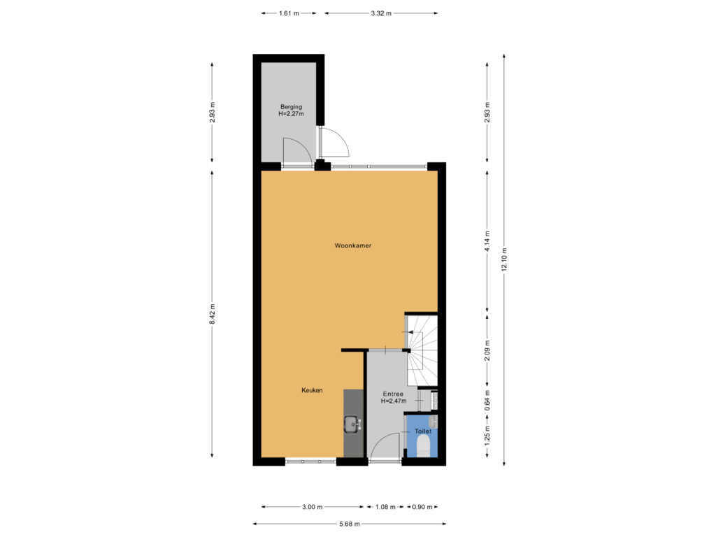 Bekijk plattegrond van Begane grond van Kievitsbloem 7