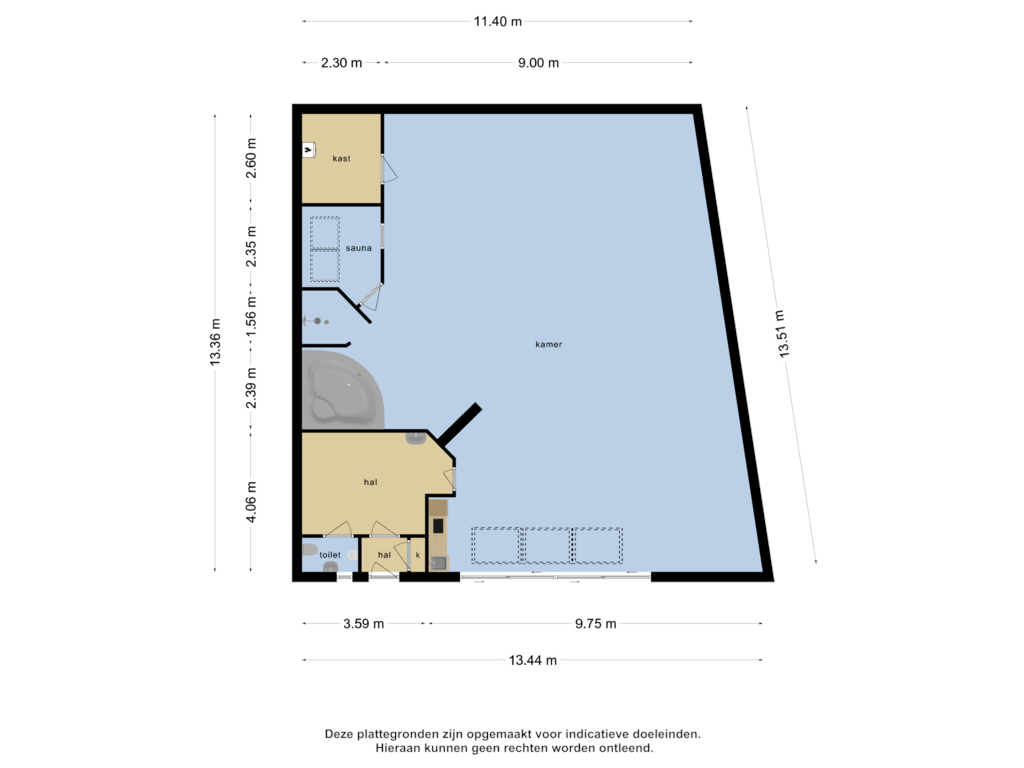 View floorplan of Bijgebouw of Loevestraat 45