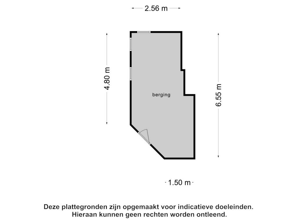 View floorplan of Berging of Loevestraat 45