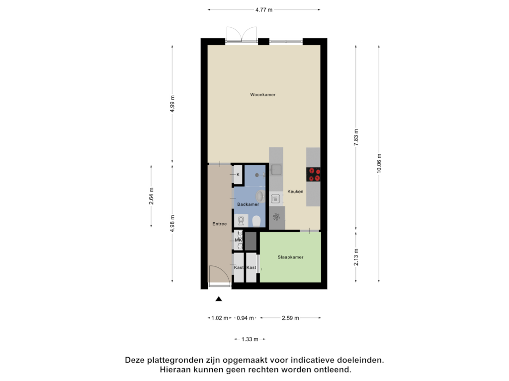 Bekijk plattegrond van Appartement van Herenstraat 6-E