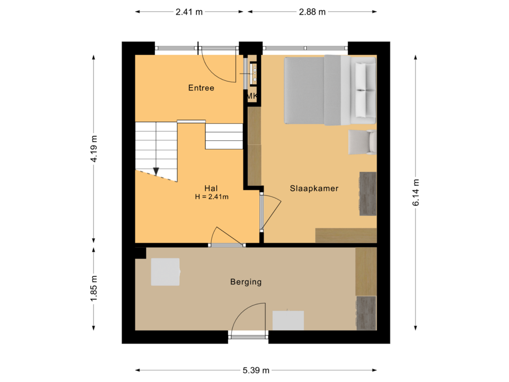 Bekijk plattegrond van Begane grond van Branderijmolengang 21