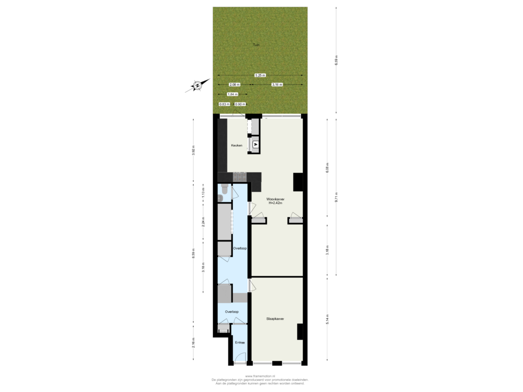 Bekijk plattegrond van Begane Grond tuin van Hooidrift 9-A