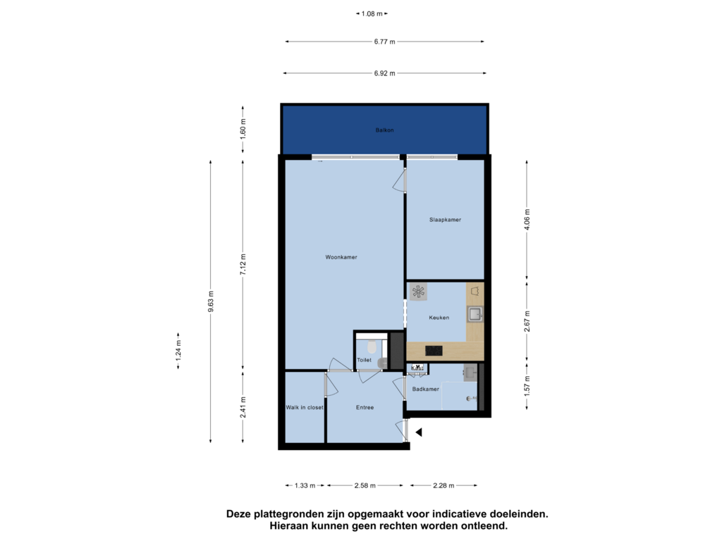 Bekijk plattegrond van Appartement van Burgemeester D. Kooimanweg 577