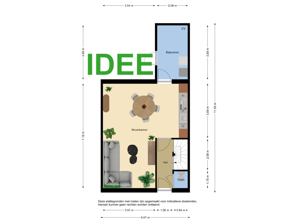 View floorplan of First floor IDEE of Gentsestraat 83