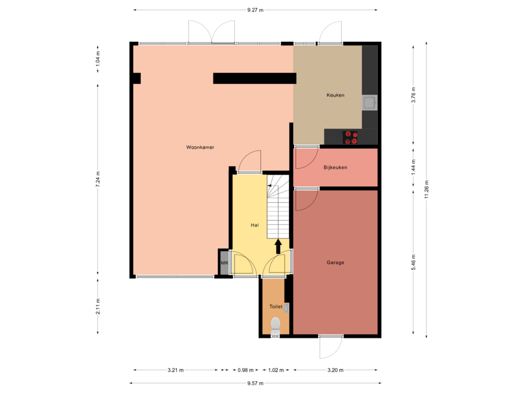 Bekijk plattegrond van Begane grond van Aan de Pas 30