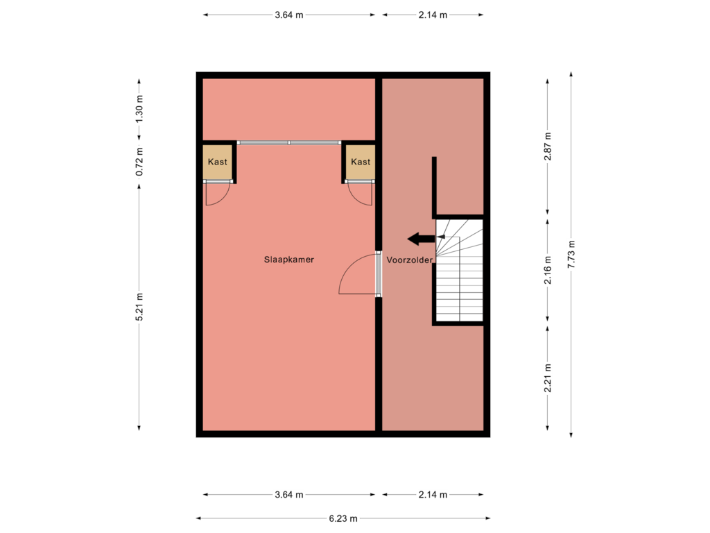 Bekijk plattegrond van Zolder van Aan de Pas 30