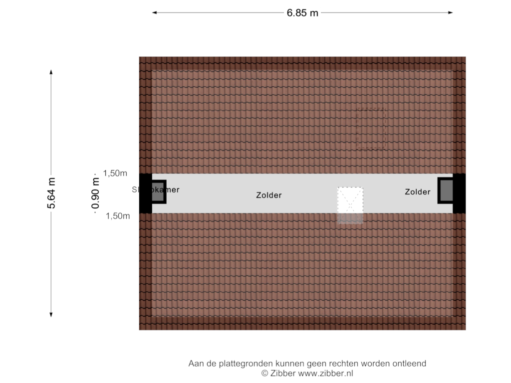 Bekijk plattegrond van Zolder van Plataanweg 40