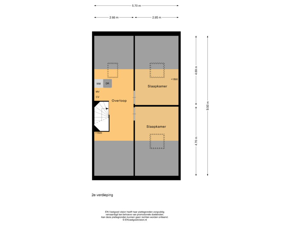 Bekijk plattegrond van 2e verdieping van Arnout van Westenrijklaan 68