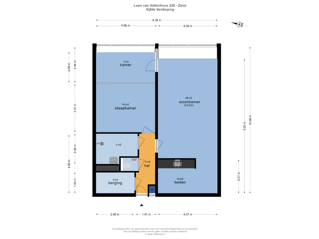 View floorplan of 5eV of Laan van Vollenhove 226