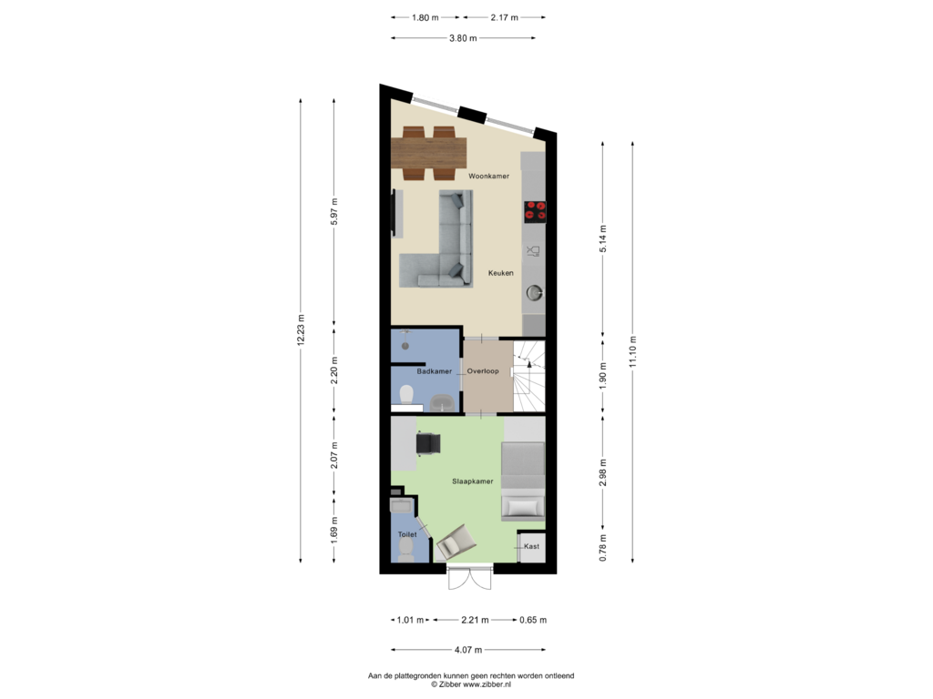 Bekijk plattegrond van Eerste verdieping van Herenstraat 20